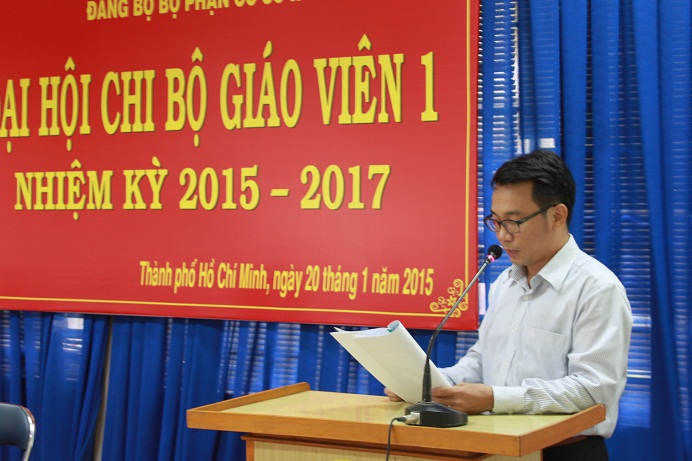 TS. Nguyễn Phước Minh được bầu làm Bí thư Chi bộ GV1 Nhiệm kỳ 2015 - 2017
